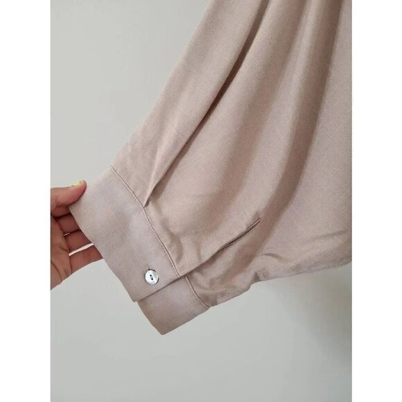 Lulus Bring the Dream Beige Button-Up Jumpsuit M NWT - Picture 10 of 13